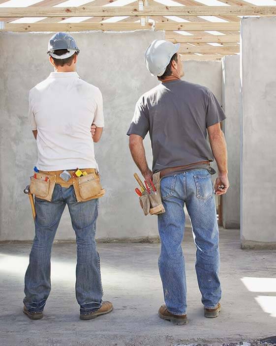 Two construction workers